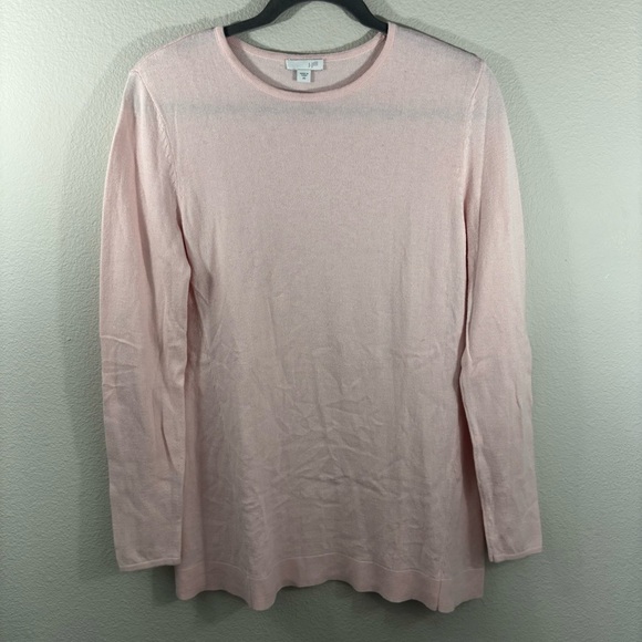 J. Jill Soft Pink Cotton Knit Sweater XS Feminine Top Coastal Grandma Balletcore - Picture 1 of 12
